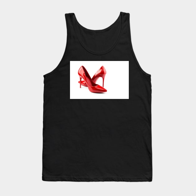 red woman shoes fashion Tank Top by graphic3000